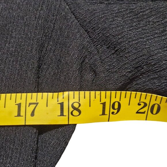 Anthropologie Black Textured Bell Sleeve Jumpsuit - Picture 10 of 14